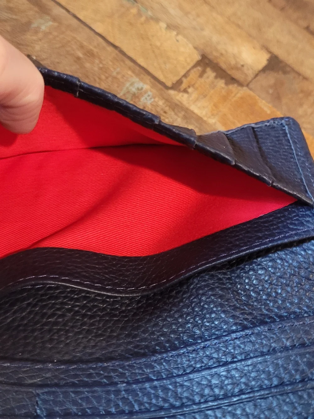 Dooney & Bourke Navy Pebble Leather Wallet